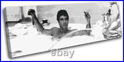 Scarface Al Pacino Bathtub Movie Greats SINGLE CANVAS WALL ART Picture Print
