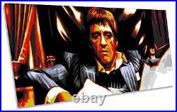 Scarface Tony Montana Film PANORAMIC BOX FRAME CANVAS ART Picture