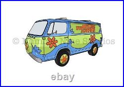 Scooby Doo Mystery Machine Colour Edition Illustration, quality, signed by artist
