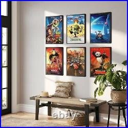 Set of 6 Disney Pixar Kids Animated Film Poster Prints Colorful Wall Art Decor