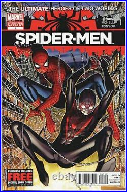 Spider-men #1 Second 2nd Print Variant 9.8 Cgc It Miles Morales Movie Marvel