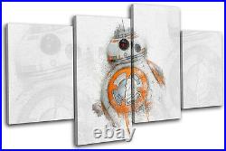 Star Wars BB-8 Abstract Movie Greats MULTI CANVAS WALL ART Picture Print