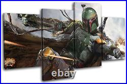 Star Wars Boba Fett Movie Greats MULTI CANVAS WALL ART Picture Print