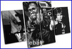 Star Wars Vintage Han Solo Movie Greats MULTI CANVAS WALL ART Picture Print