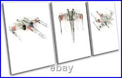 Star Wars X-Wing Movie Greats TREBLE CANVAS WALL ART Picture Print
