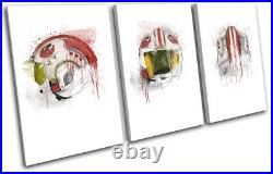 Star Wars X-Wing Pilot Movie Greats TREBLE CANVAS WALL ART Picture Print