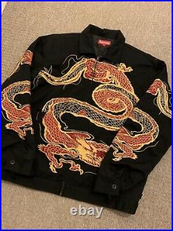 Supreme Dragon Work Jacket In Black Size Large