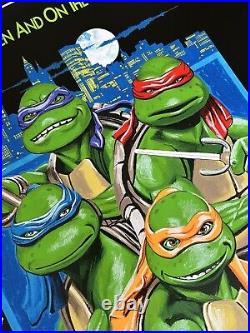 Teenage Mutant Ninja Turtles The Movie By Paul Mann 18 Colour Screen Print BNG