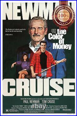 The Color Of Money 1986 80 Tom Cruise Movie Original Cinema Print Premium Poster