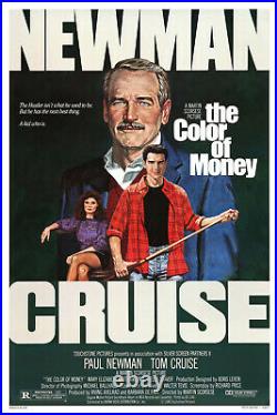 The Color Of Money 1986 80 Tom Cruise Movie Original Cinema Print Premium Poster