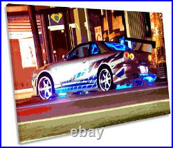 The Fast and Furious Car SINGLE CANVAS WALL ART Print Picture