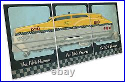 The Fifth Element Korben Taxi Cab Car Film TREBLE CANVAS WALL ART Picture Print