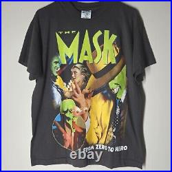 The Mask Movie Promo Shirt AOP Reprint Single Stitch Size Large 90s Modern