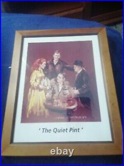 The Quiet Pint Michael McDade 1997 Framed Colour print 14x17.5 quiet man movie