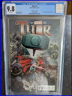 Thor # 1 Art Adams Nycc Variant 9.8 Cgc First Jane Foster Very Rare