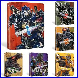 Transformers 6-Movie Collection Steelbook Limited Edition 12 4K UHD Box Set