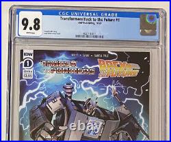 Transformers Back to the Future 1 CGC 9.8 Cover A McFly IDW 2020 White Pages