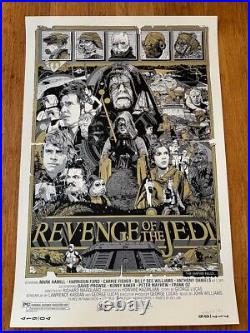 Tyler Stout Revenge of the Jedi Signed Variant Poster Mondo & Alamo Drafthouse