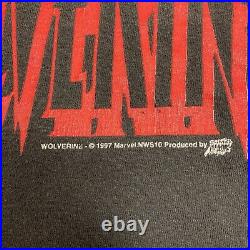 VTG Nicely Faded 90s 1997 Marvel Comics T Shirt Comic Images Wolverine Size L