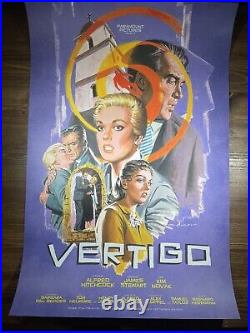 Vertigo Movie Art Poster By Paul Mann 32 Color Screen Print XX/200 Hitchcock