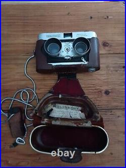 Viewmaster Mark II (2) Stereo Color Film Camera With Case Untested