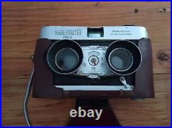 Viewmaster Mark II (2) Stereo Color Film Camera With Case Untested