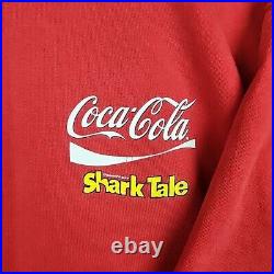 Vintage Coca Cola Shirt Mens XL Red Shark Tale Promo Movie Y2K Graphic Logo