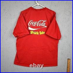 Vintage Coca Cola Shirt Mens XL Red Shark Tale Promo Movie Y2K Graphic Logo