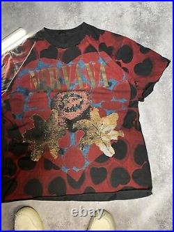 Vintage Giant By Tultex Nirvana Heart Shaped Box T Shirt Mens XL All Over Print