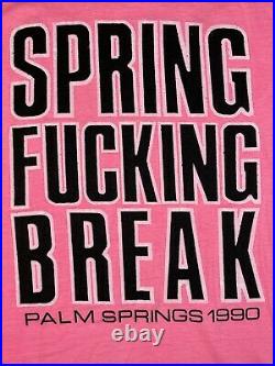 Vintage Spring Fcking Break Palm Springs 1990 3D Print T-Shirt Size Large