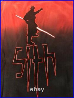 Vintage Star Wars Ep 1 Darth Maul All Over Print Sith (XL) Movie Promo T-Shirt