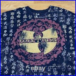 Vintage Wu Tang Clan Limited Edition Shirt 2007 Asia Style All Over Print 2XL