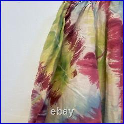 Vtg 1930's 40's HAWAIIAN DRESS Ruffle Sleeve Silk BOMBSHELL TIKI Floral Original