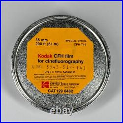 Vtg Kodak CFH Film for cinefluorography 35mm 200' EXPIRED SEALED B&W Ortho film