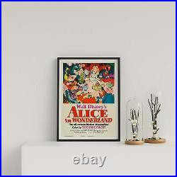 Walt Disney's Alice In Wonderland Movie Poster Full Colour Wall Art Print