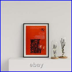 West Side Story Movie Poster Full Colour Wall Art Print, Vintage Style