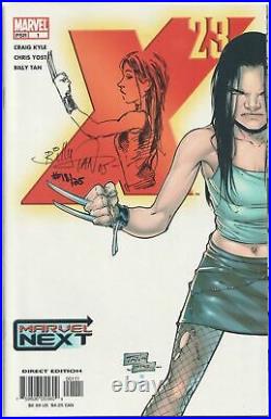X-23 #1 #2 Set Signed Billy Tan Remarked Sketch Coa Ltd 25 Marvel Comics Movie
