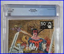 X-Force #1 CGC 9.8, 2nd Printing Gold Variant, Marvel Comics, WHITE Pages 1991