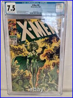 X-Men #50 CGC 7.5 OW to WP 1st Cover of Polaris Steranko Marvel 1968