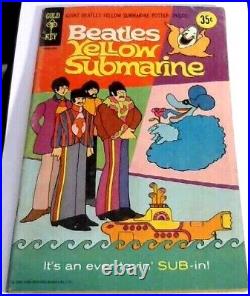 YELLOW SUBMARINE (Gold Key) 1968 Movie Comic with Poster